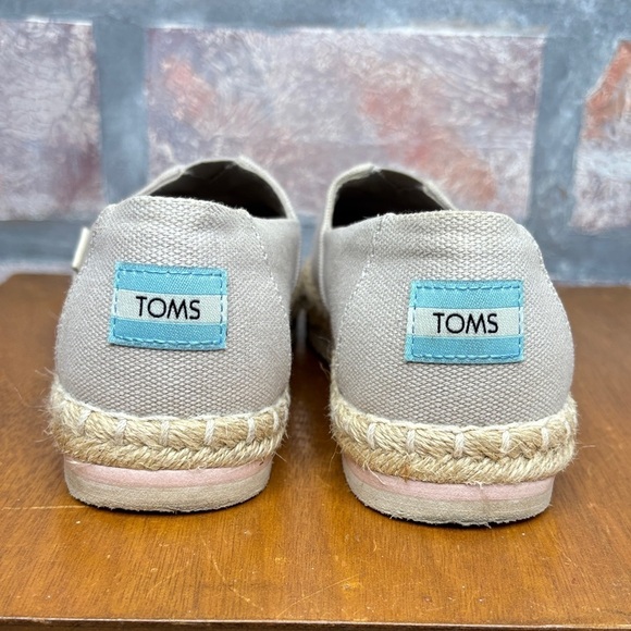 TOMS Light Gray Canvas Slip-Ons - Picture 3 of 9